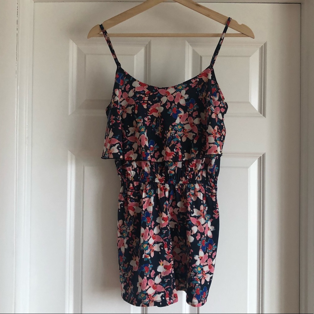 Charlotte Russe Ruffle Floral Romper